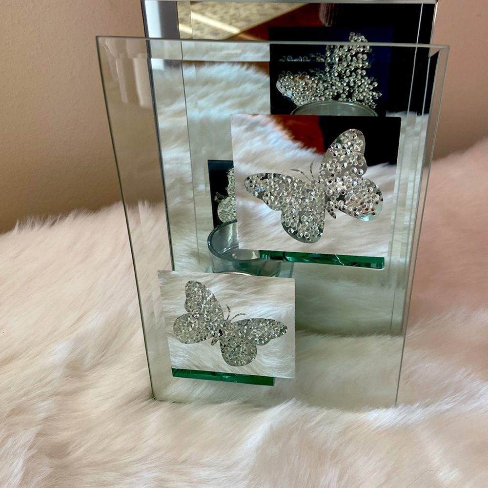 Elegant butterfly candle holder